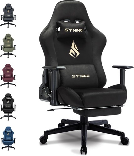 Symino faux suede black gaming - faux,